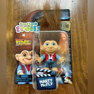 NIB Marty McFly Back to the Future Good Luck Treasure Troll